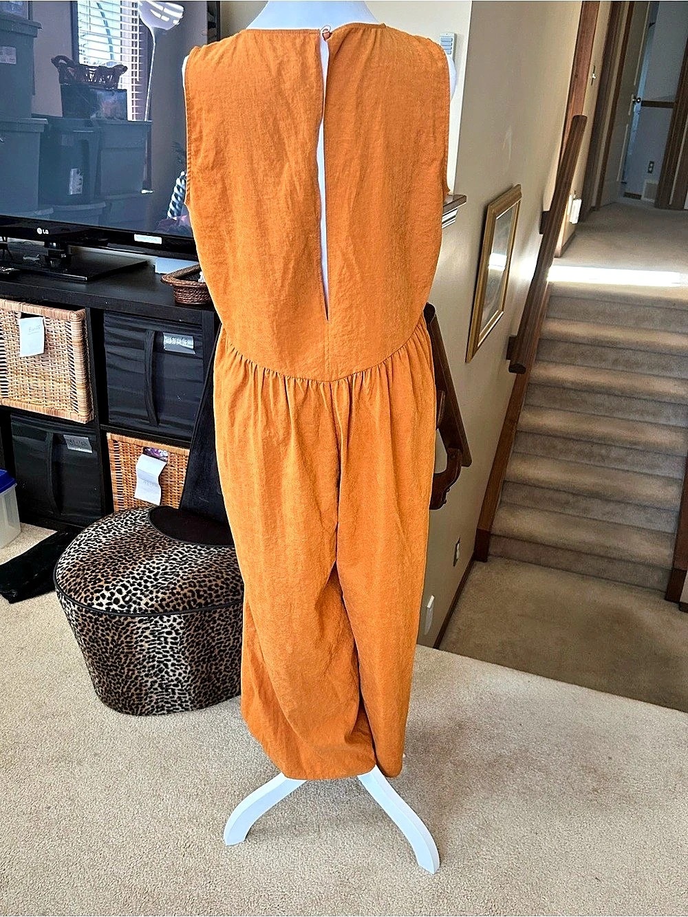 ASOS Women's Wide leg Jumpsuit in Orange size 10 - Picture 3 of 10